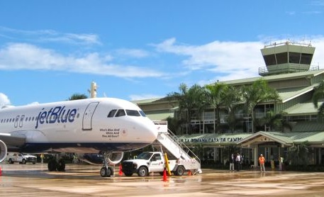 Airport La Romana with plane